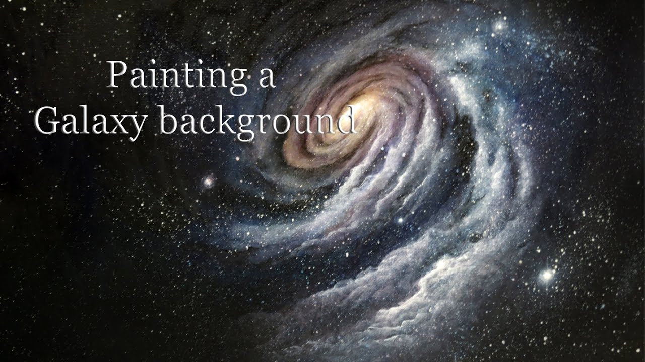 1280x720 Galaxy Background Acrylic - Spiral Galaxy Painting