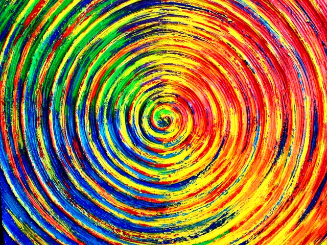 640x480 Plamen Ivanov Artwork The Spiral Of Life Original Painting - Spiral Painting