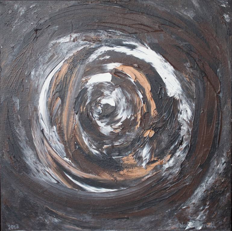 770x768 Saatchi Art Brown Spiral Painting By Sidsel W Vintervoll - Spiral Painting