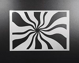 300x239 Spiral Pattern Stencil Airbrush Wall Art Craft Painting Home Decor - Spiral Painting