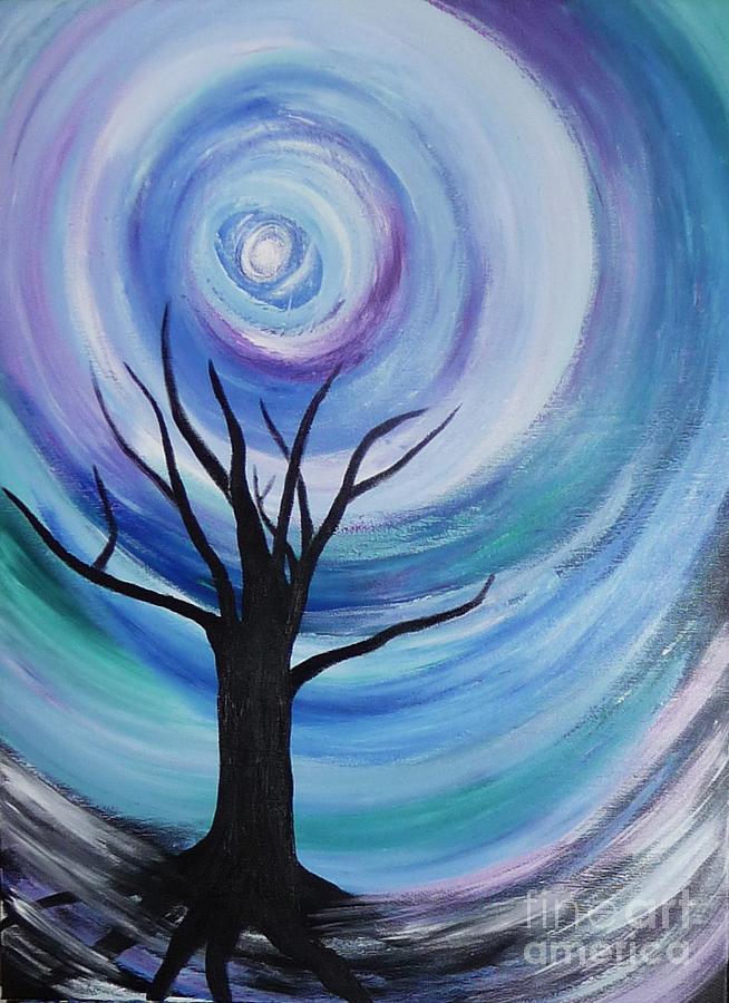 654x900 Swing On The Spiral Painting By Carmel Collins - Spiral Painting