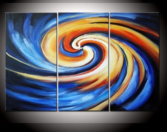 640x508 Hand Painted The Beautiful Spiral High Q. Wall Decor Modern - Spiral Painting