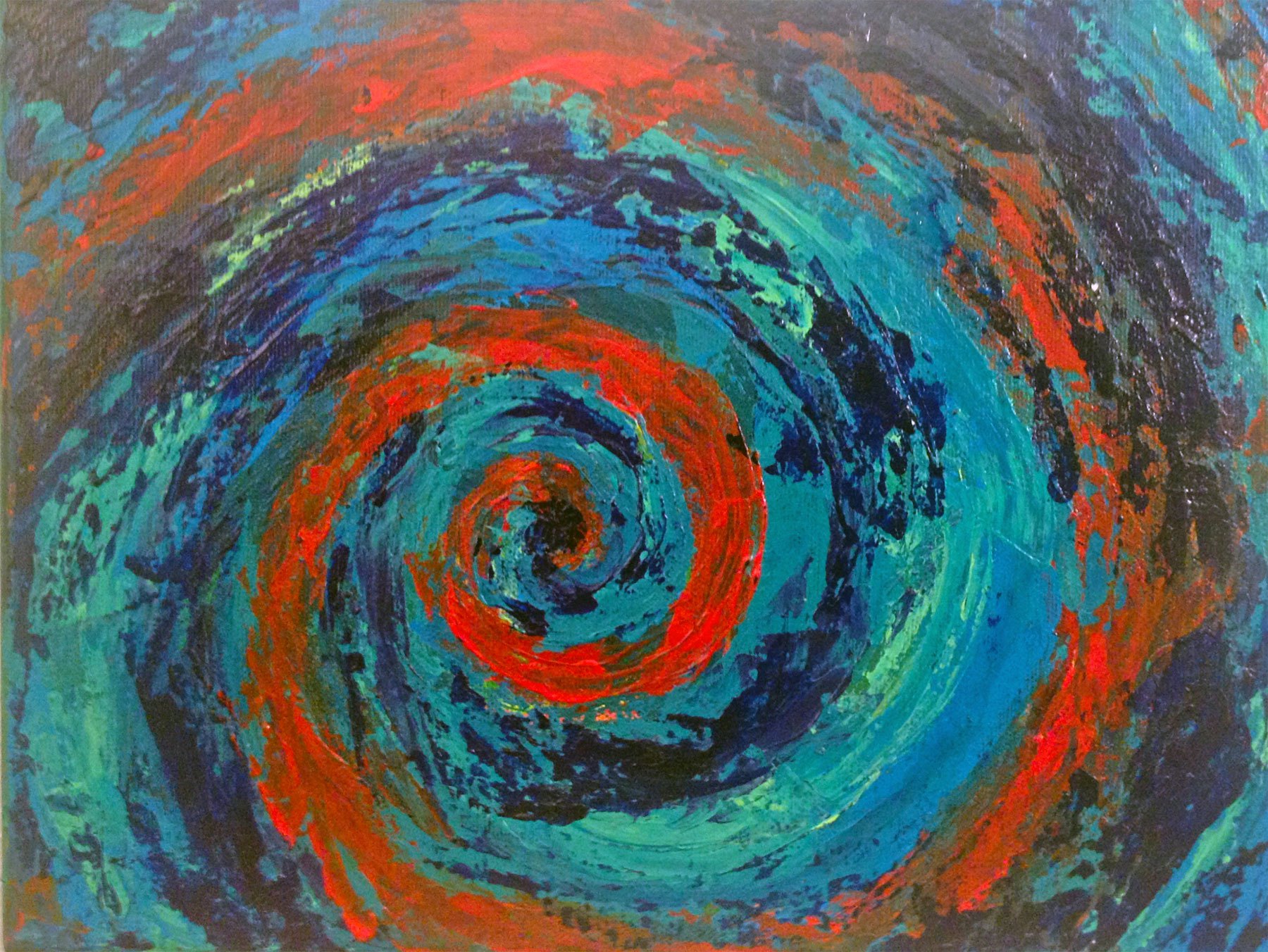 1800x1352 Doubt Original Acrylic Painting - Spiral Painting