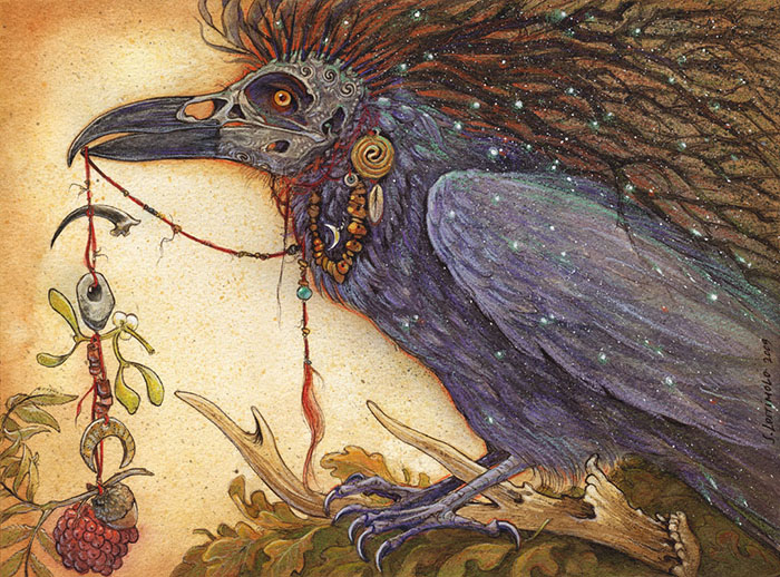 700x518 The Ancient Raven Crow Spirit Animal Can Help You Gain Higher - Spirit Animal Painting