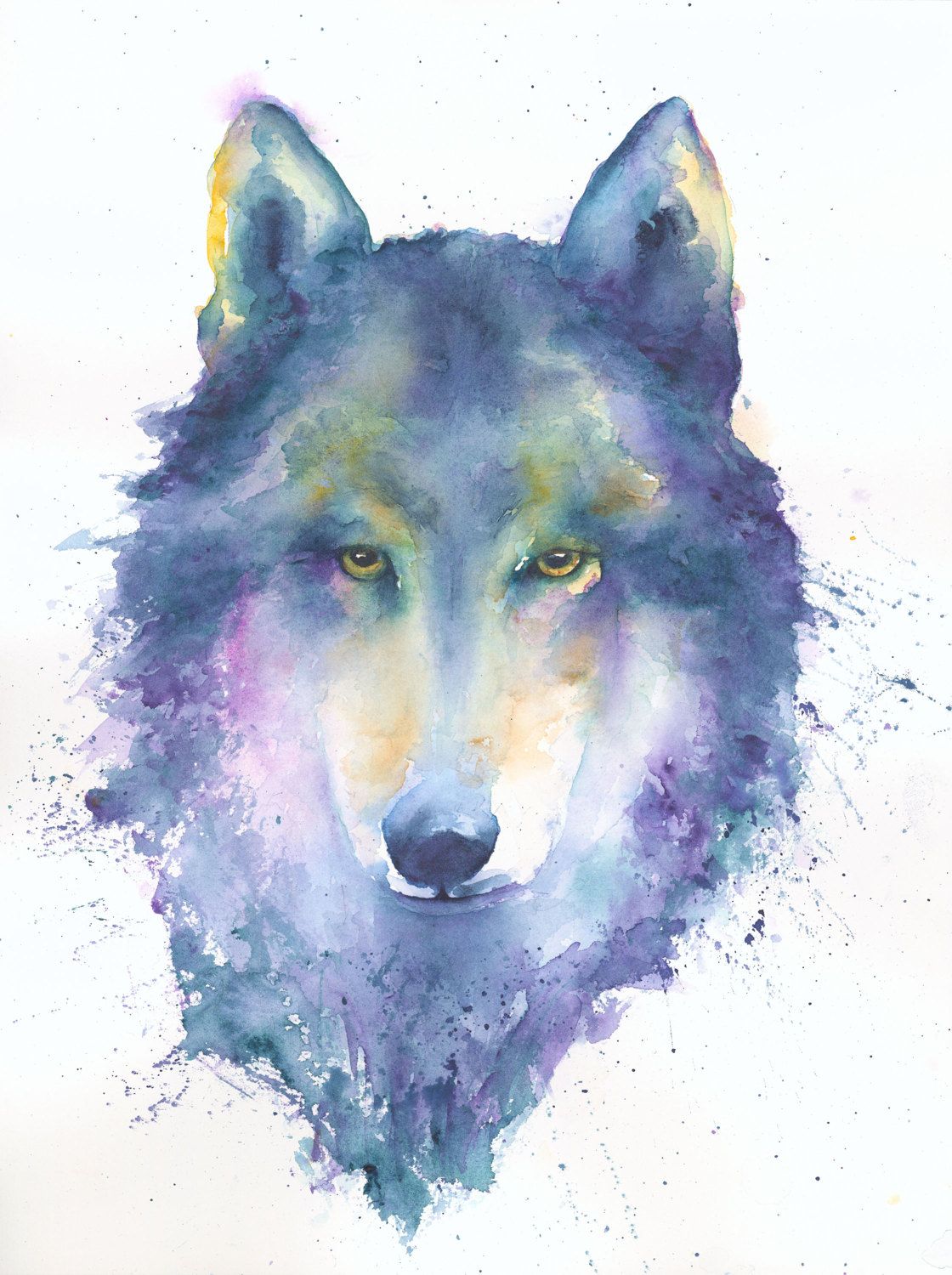 1120x1500 Wolf Art Wolf Print Wolf Painting Watercolor Wolf Gift Totem - Spirit Animal Painting