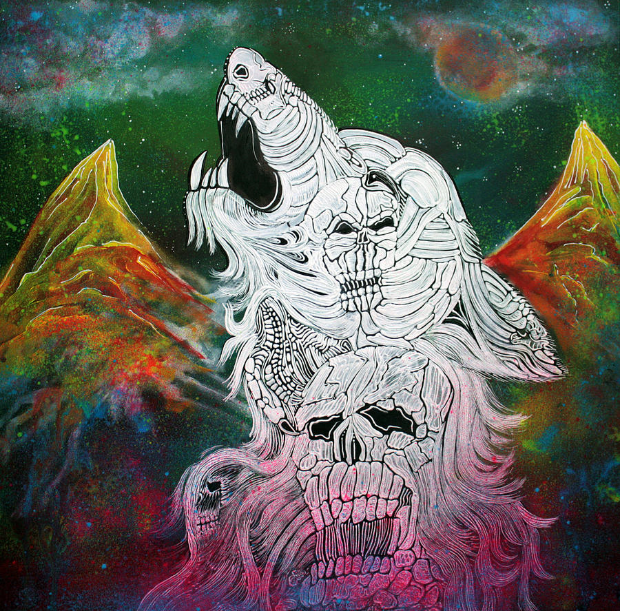 900x887 Wolf Spirit Animal Painting By Laura Barbosa - Spirit Animal Painting