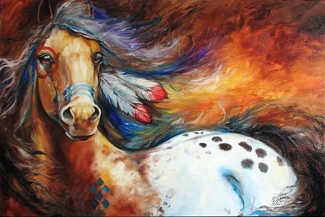 650x433 Indian Spirit Horse Writer, Professor, And Barn Mom Spirit - Spirit Horse Painting
