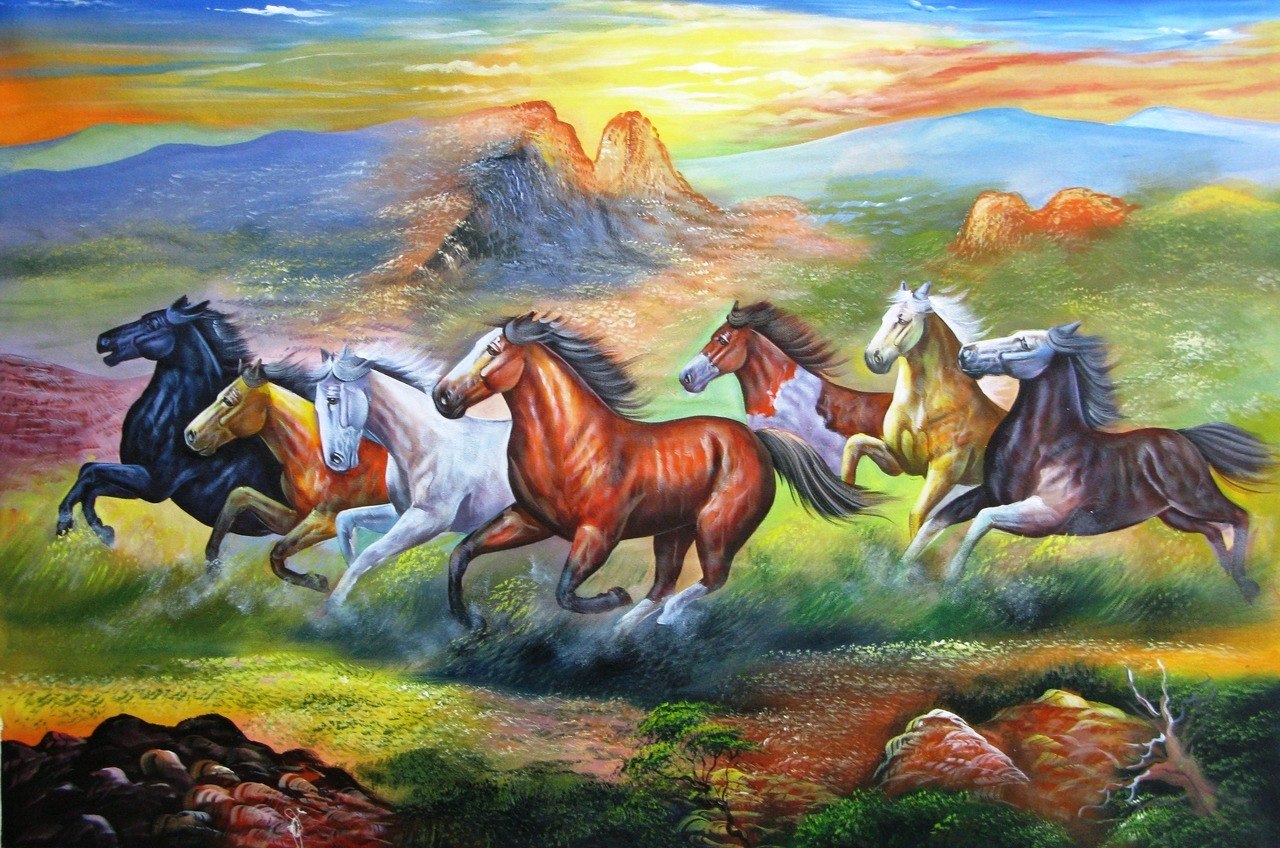 1280x848 Buy Gentle Spirit By Community Artists Group@ Rs. 5990. Code - Spirit Horse Painting