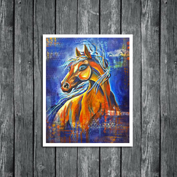 360x360 Wild Horse (Print) - Spirit Horse Painting