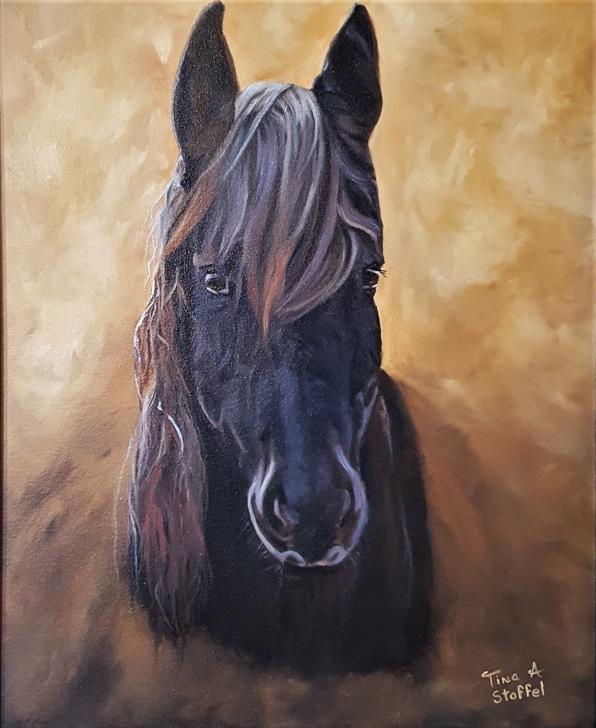 1170x1428 Friesian Spirit Horse Painting - Spirit Horse Painting