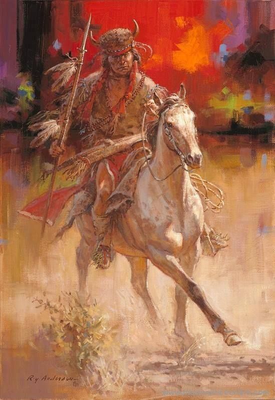 549x798 Painting By Artist Roy Anderson, (Comanche Spirit). Western Art - Spirit Of The Frontier Painting