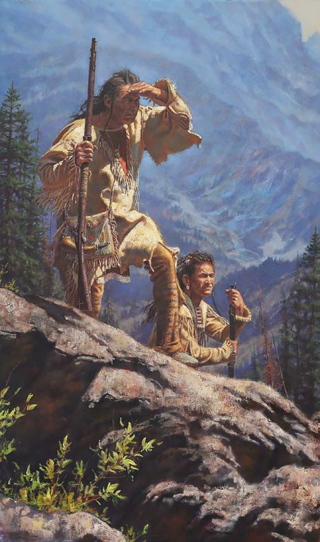 465x788 Pin By Mirooo On Trappers Native Americans, American - Spirit Of The Frontier Painting