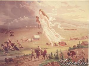 300x225 Freedom A History Of Us. See It Now. Manifest Destiny Pbs - Spirit Of The Frontier Painting
