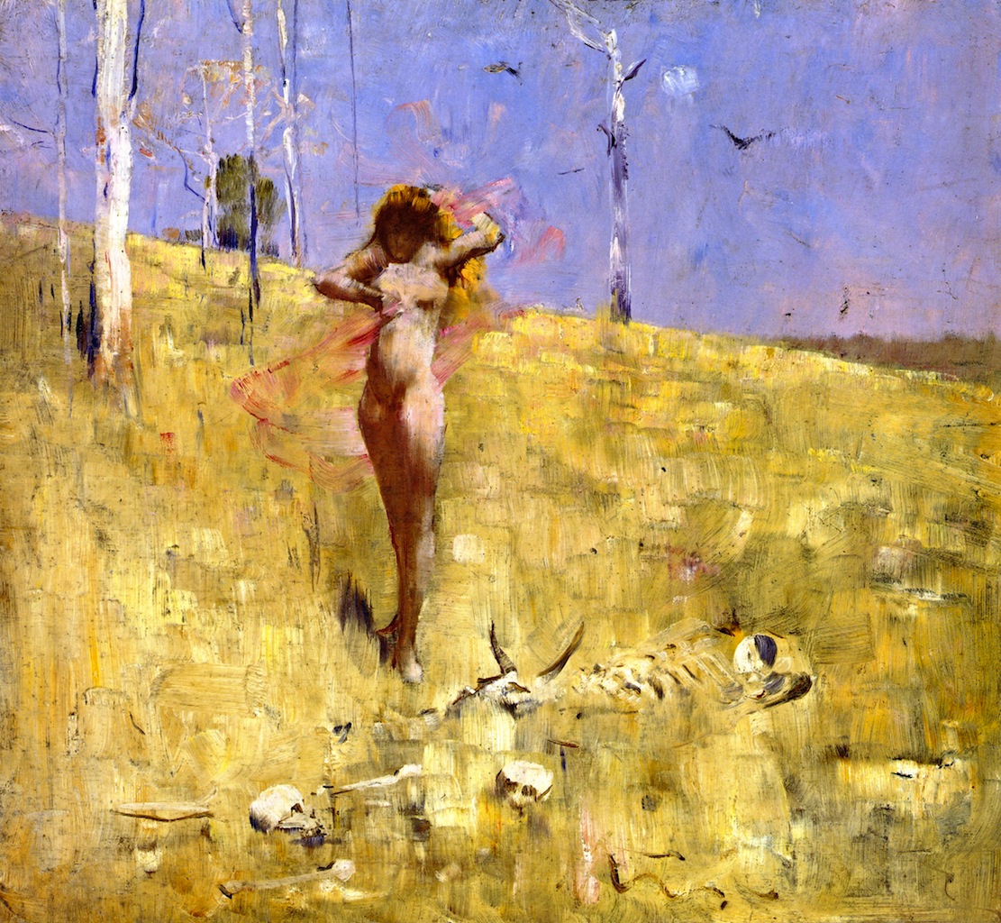1111x1024 Spirit Of The Drought Painting Sir Arthur Streeton Oil Paintings - Spirit Painting