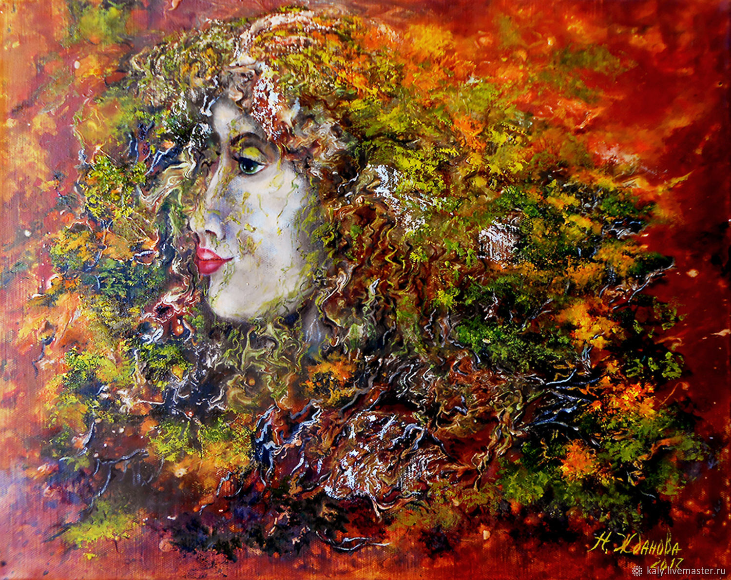 1500x1190 Contemporary Painting Forest Spirit In Surreal Style Shop Online - Spirit Painting