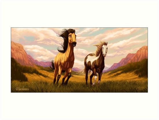 549x413 Spirit Stallion Of The Cimarron Art Prints By Seadraz Redbubble - Spirit Stallion Of The Cimarron Painting