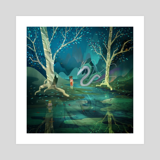 540x540 Spirited Away, An Art Print By Alexandre Belbari - Spirited Away Painting