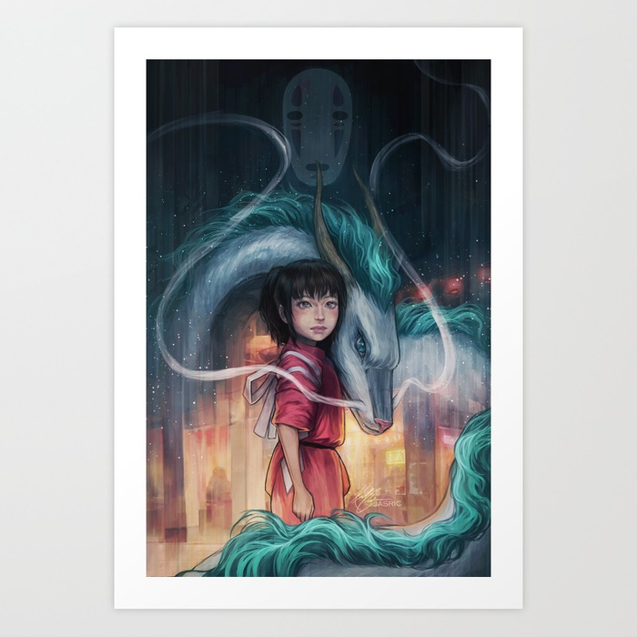 700x700 Spirited Away Art Print By Jasric Society6 - Spirited Away Painting