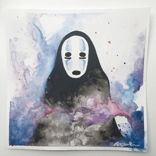 320x320 Here's The Final Painting Of No Face From Spirited Away - Spirited Away Painting