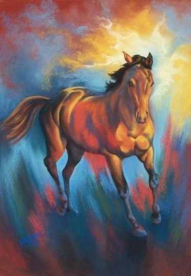 375x540 Horse Paintings - Spirited Horses Painting