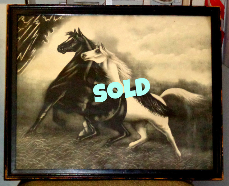 737x600 Art - Spirited Horses Painting