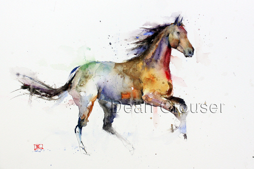 500x333 Dean's Art - Spirited Horses Painting