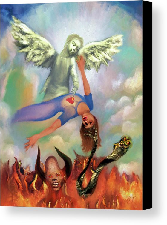 559x750 Spiritual Warfare Of Heart And Mind Canvas Print Canvas Art By - Spiritual Warfare Painting