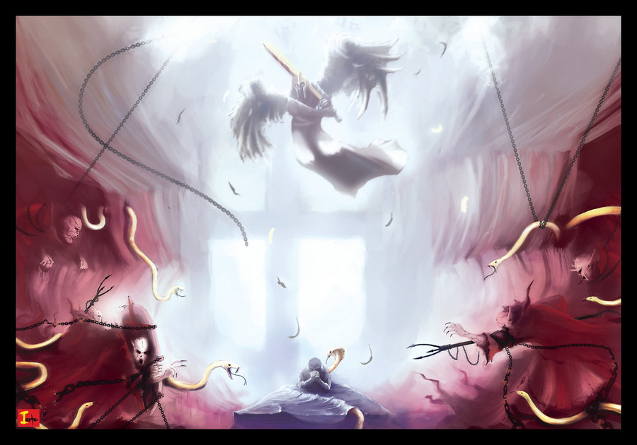 900x630 Spiritual Warfare By Artofjosevega - Spiritual Warfare Painting