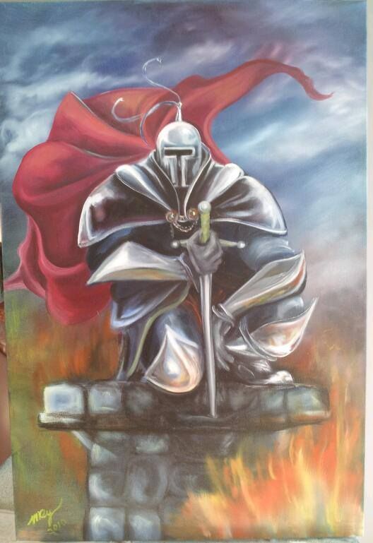 528x769 The Watchman My Son James Asked Me To Paint This For Him. It Is - Spiritual Warfare Painting