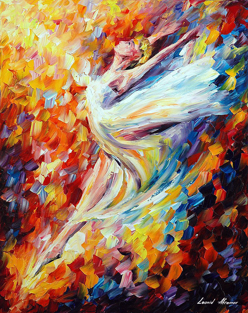 795x1000 Music Splash Palette Knife Oil Painting On Canvas By Leonid - Splash Painting