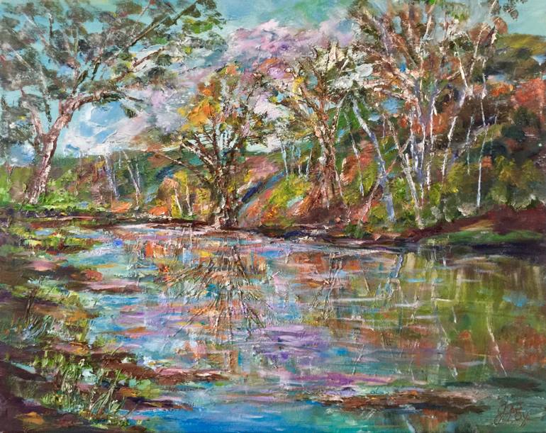 770x611 Saatchi Art Color Splash Painting By Jacquelyn Fox - Splash Painting Art