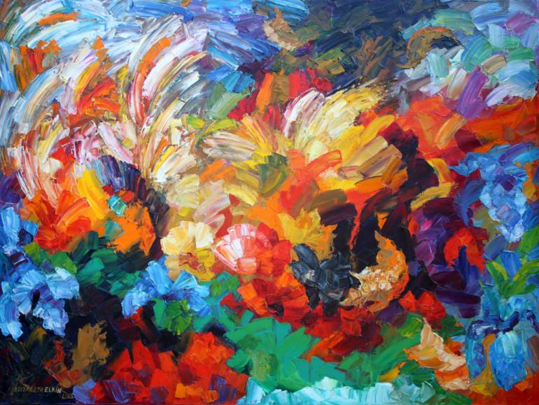 770x579 Saatchi Art Splash Painting By Elizabeth Elkin - Splash Painting Art