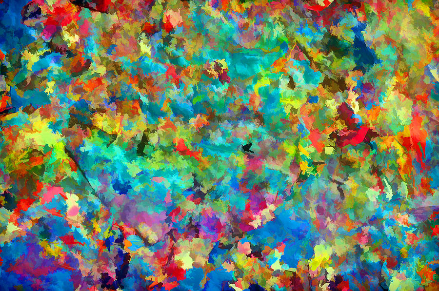 900x597 Splatter Works Iv Painting By Tina Baxter - Splash Painting Art