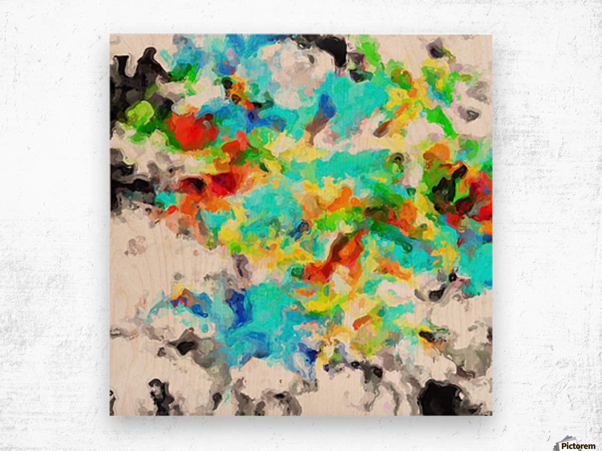 1200x900 Psychedelic Splash Painting Abstract Texture In Blue Yellow Brown - Splash Painting Art