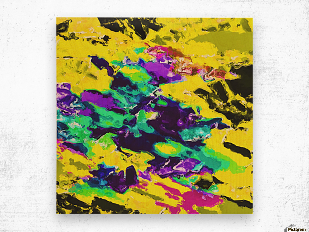 1200x900 Psychedelic Splash Painting Abstract Texture In Yellow Blue Green - Splash Painting Art