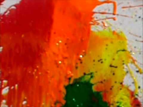 480x360 Slow Motion Paint Splash - Splashing Painting On Canvas