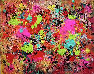 300x236 Color. Splash Paintings - Splashing Painting On Canvas