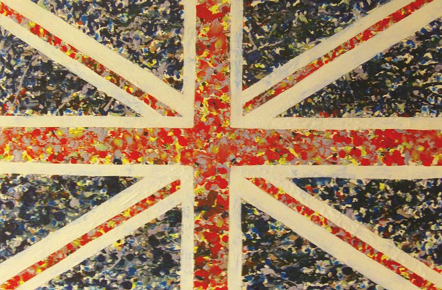 900x591 Union Splat Painting By Gary Hogben - Splat Painting