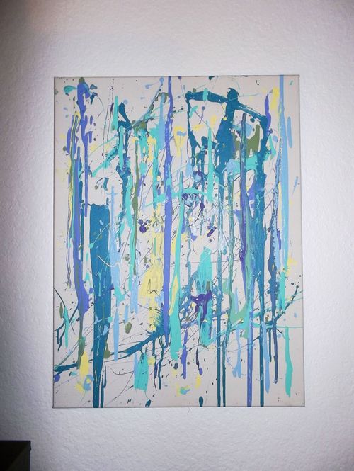 500x665 Diy Paint Splatter Canvas - Splatter Painting Canvas