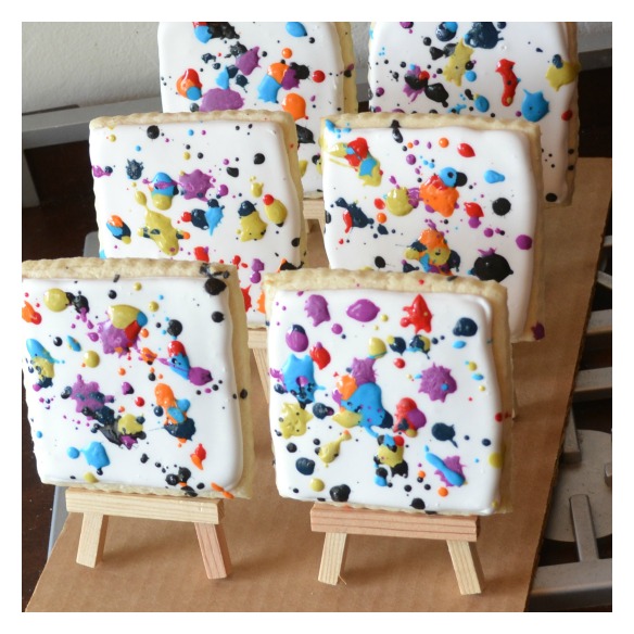 584x584 Paint Splatter Canvas Cookies Tutorial. How To Make Splatter Cookies! - Splatter Painting Canvas