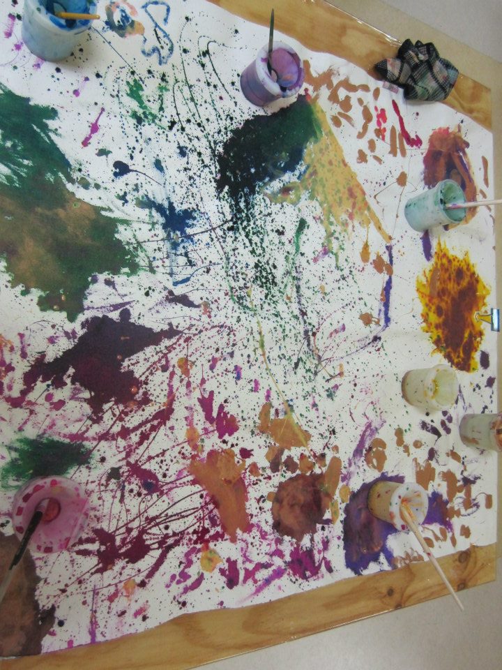 720x960 Splatter Painting On Canvas A Speckled Fawn. - Splatter Painting Canvas