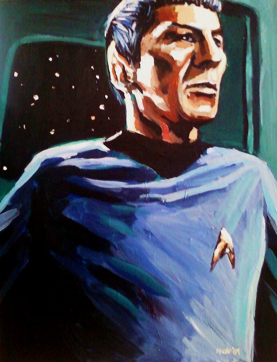 900x1177 Spock Acrylic Painting - Spock Painting