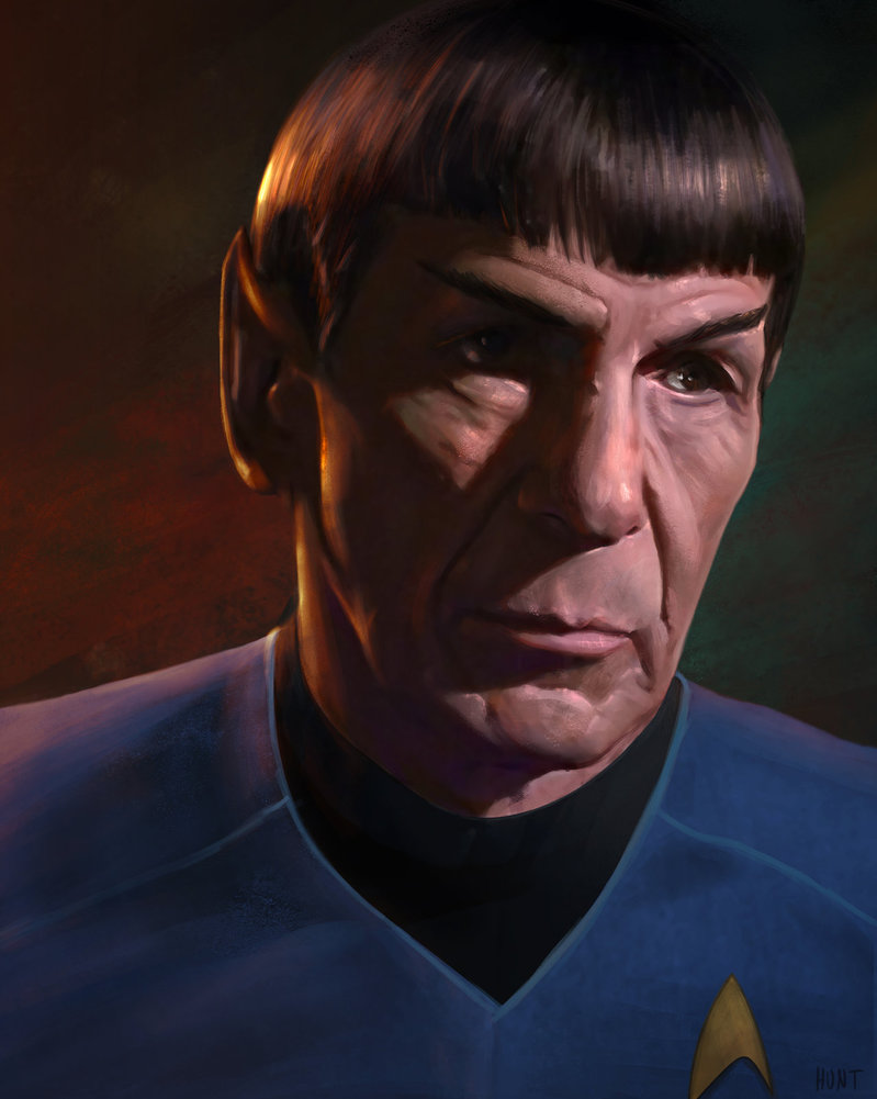 799x1001 Painting Trekkerscrapbook - Spock Painting