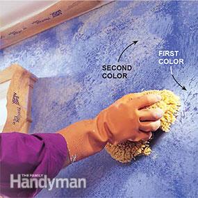 285x285 How To Sponge Paint A Wall The Family Handyman - Sponge Painting