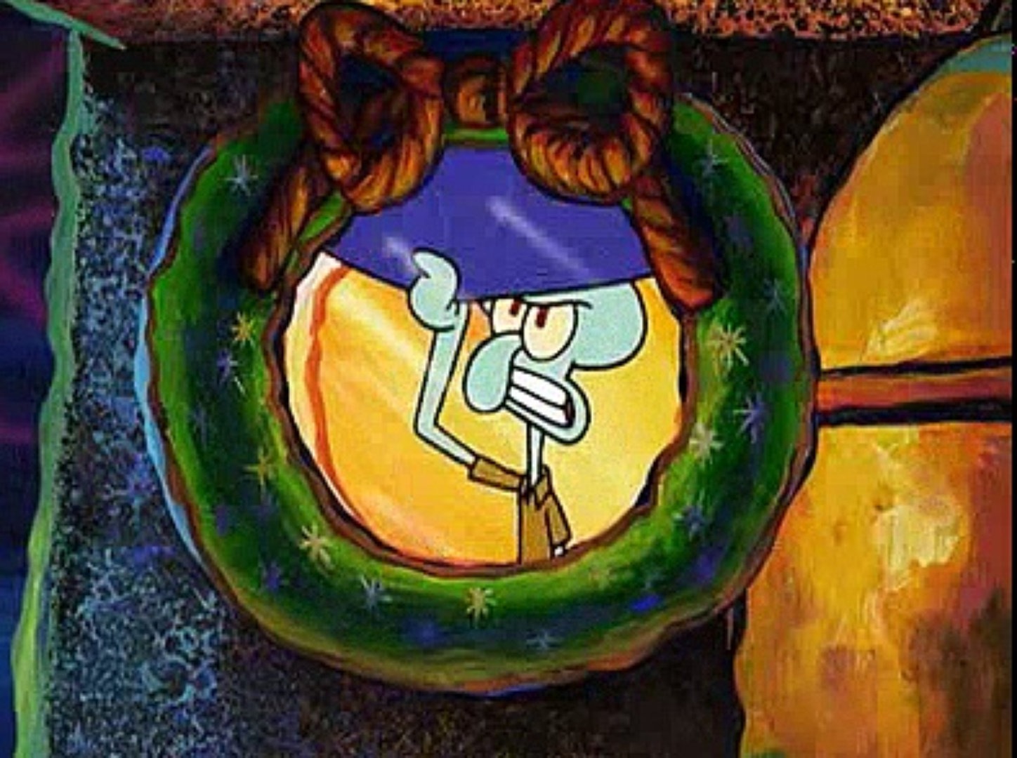 1448x1080 Spongebob Squarepants 215 Christmas Who - Spongebob Captain Painting