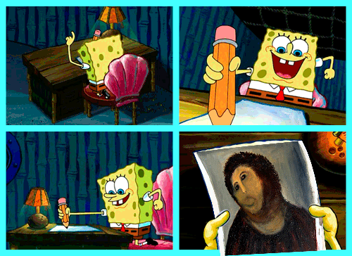 500x364 Jesus Painting Spongebob Gif On Gifer - Spongebob Painting Games