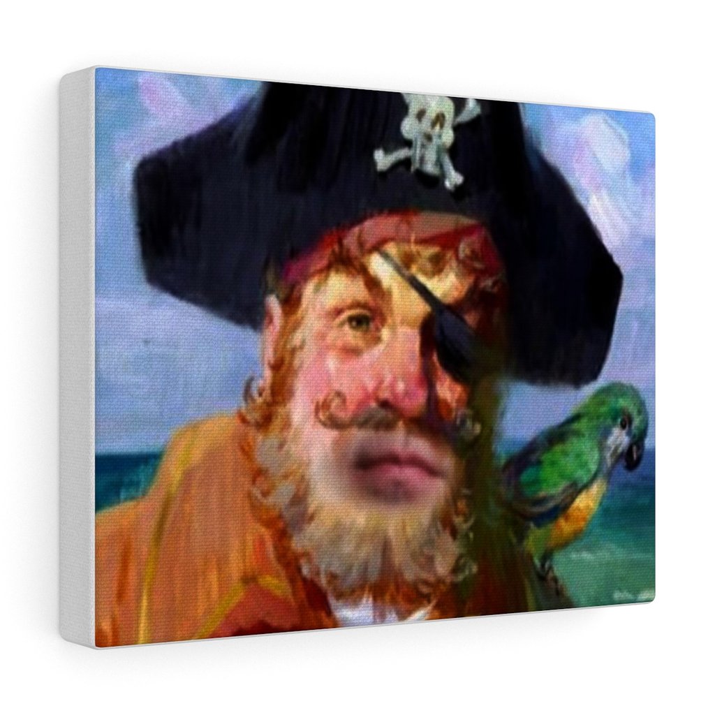 1024x1024 Painty The Pirate Painting Canvas Spongebob Squarepants - Spongebob Pirate Painting