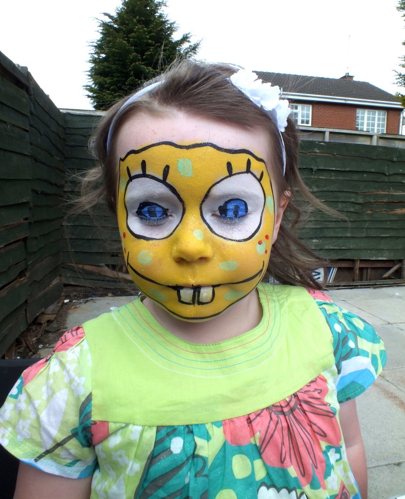 831x1024 Spongebob Squarepants Face Painting Some Faces I Have - Spongebob Squarepants Painting