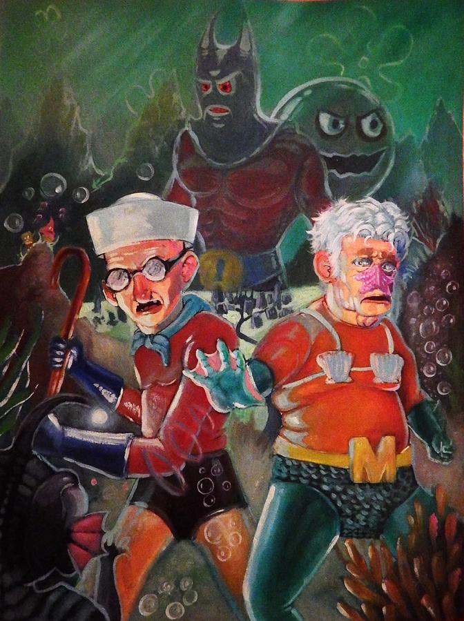 672x900 Spongebob Paintings Fine Art America - Spongebob Squarepants Pirate Painting