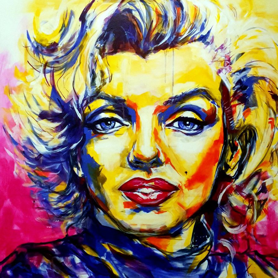 894x894 Marilyn Monroe Spontaneous Realism By Olilolly11 - Spontaneous Painting